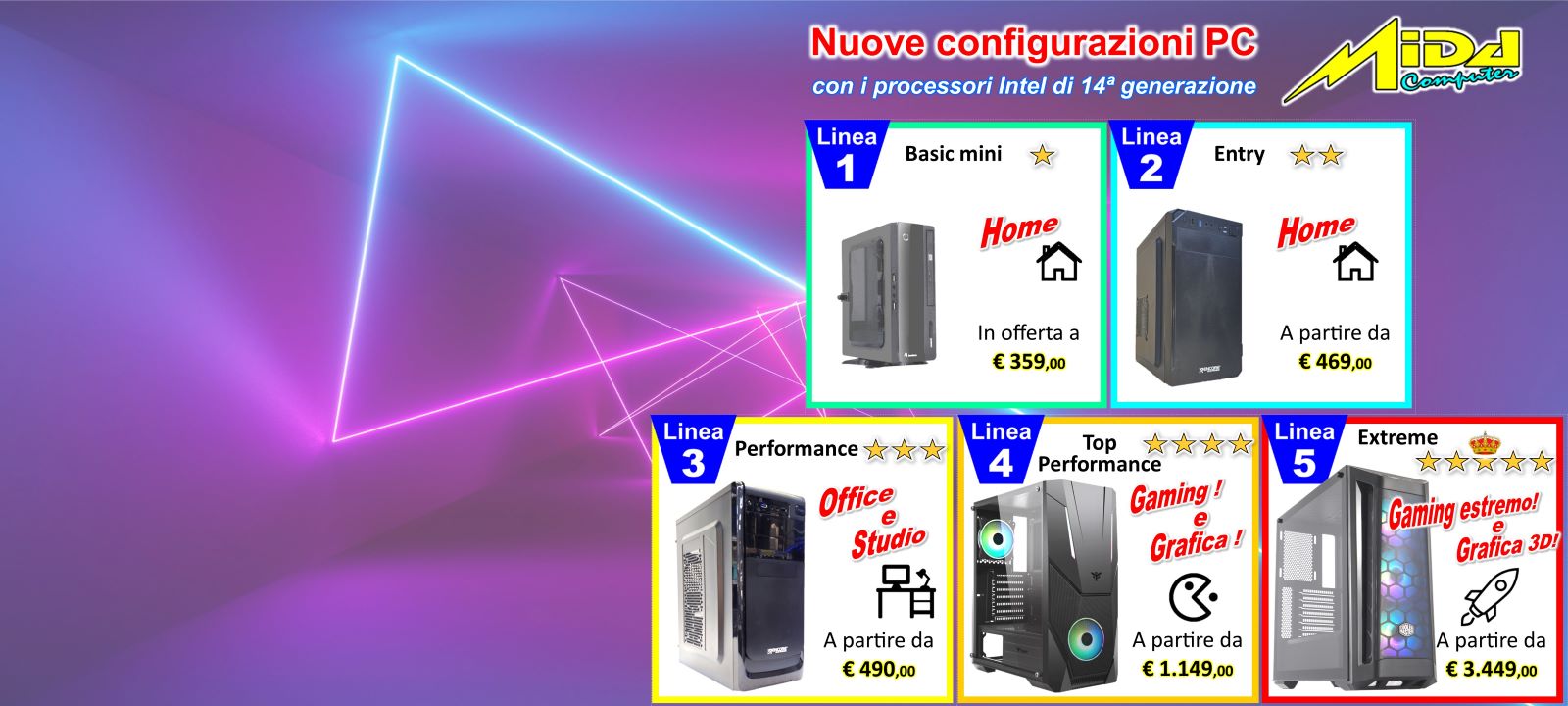 Nuovi PC Desktop MIDA